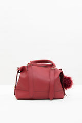 Bordo Çift Kemerli Balon Çanta