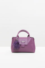 Mor Üç Bölmeli Askılı Çanta