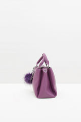 Mor Üç Bölmeli Askılı Çanta