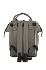 Gri Metal Ağızlı Sırt Çantası