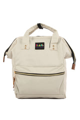 Krem Metal Ağızlı Sırt Çantası