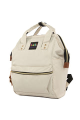 Krem Metal Ağızlı Sırt Çantası