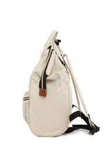 Krem Metal Ağızlı Sırt Çantası