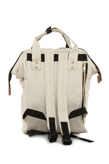 Krem Metal Ağızlı Sırt Çantası