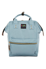 Mavi Metal Ağızlı Sırt Çantası