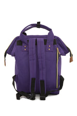 Mor Metal Ağızlı Sırt Çantası