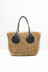 Camel Örgü Hasır Askılı Çanta