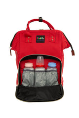 Kırmızı Anne Bebek Bakım Sırt Çantası