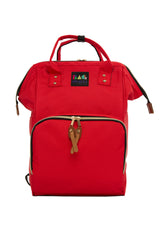 Kırmızı Anne Bebek Bakım Sırt Çantası