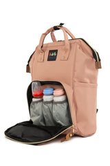 Pembe Anne Bebek Bakım Sırt Çantası