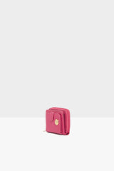 Fuşya İnce Kilitli Kapaklı Cüzdan