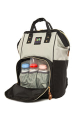 Siyah İki Renkli Anne Bebek Bakım Çantası