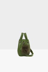 Yeşil Mini Demir Tutmalı Askılı Çanta