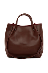 Bordo Demir Tutmalı Büyük Çanta