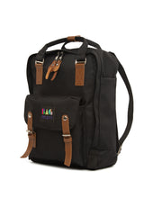 Siyah Kemer Detaylı Cepli Sırt Çantası