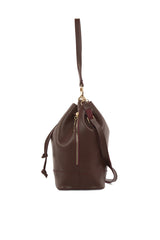 Bordo Şişe Dipli Büzgülü Fermuarlı Çanta