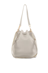 Gri Şişe Dipli Büzgülü Fermuarlı Çanta