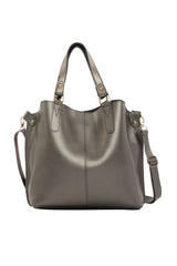 Gümüş Üç Bölmeli Çıtçıt Detaylı Çanta