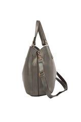 Gümüş Üç Bölmeli Çıtçıt Detaylı Çanta