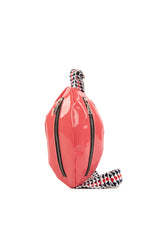 Pembe Oval Renkli Askılı Çapraz Top Çanta