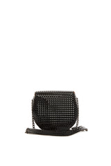Siyah Oval Mini Parlak Çanta