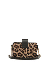 Leopar Kemerli Desenli Askılı Çanta