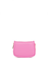 Pembe Oval Çift Fermuarlı Cüzdan