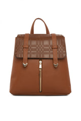 Taba Çift Kemerli Kapak Detaylı Çanta