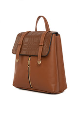 Taba Çift Kemerli Kapak Detaylı Çanta