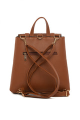 Taba Çift Kemerli Kapak Detaylı Çanta