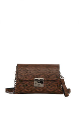 Taba Zebra Desen Üç Bölmeli Mini Çanta