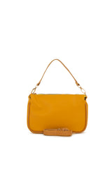 Sarı Saten Fitilli Baget Çanta