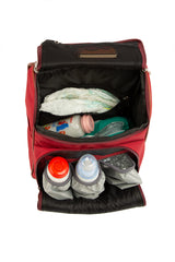 Bordo Baby Bag Baskılı Kapaklı Sırt Çantası