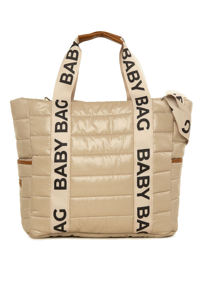 Vizon Baby Bag Kolonlu Nakışlı Puf Anne Bebek Çantası