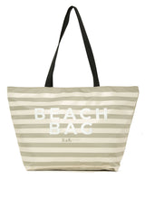 Vizon Çizgili Beach Bag Baskılı Plaj Çantası