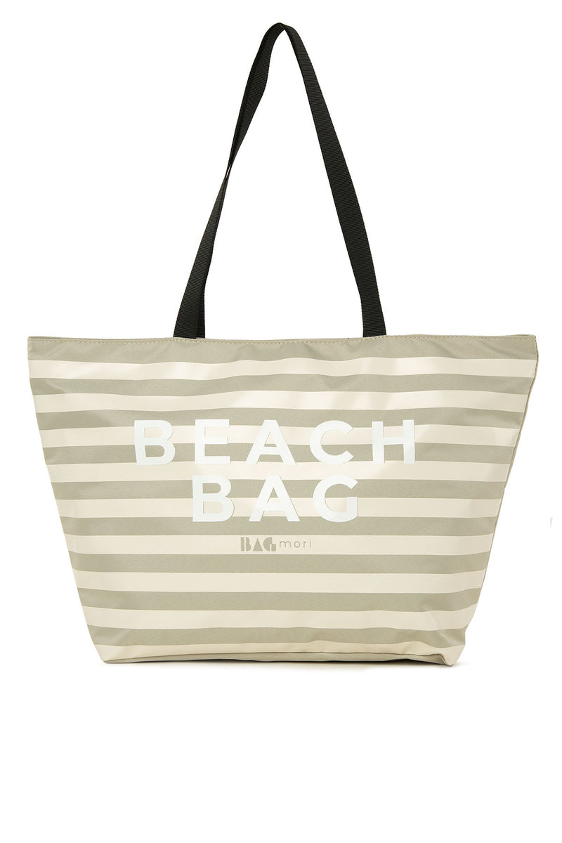 Vizon Çizgili Beach Bag Baskılı Plaj Çantası