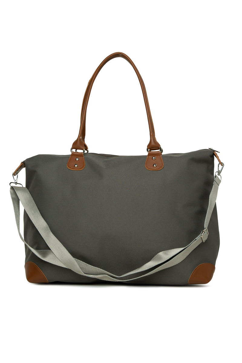 Gri Baby Bag Baskılı Garnili Anne Bebek Çantası