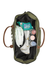 Haki Baby Bag Baskılı Garnili Anne Bebek Çantası