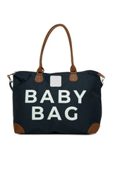 Lacivert Baby Bag Baskılı Garnili Anne Bebek Çantası