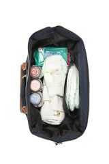 Lacivert Baby Bag Baskılı Garnili Anne Bebek Çantası