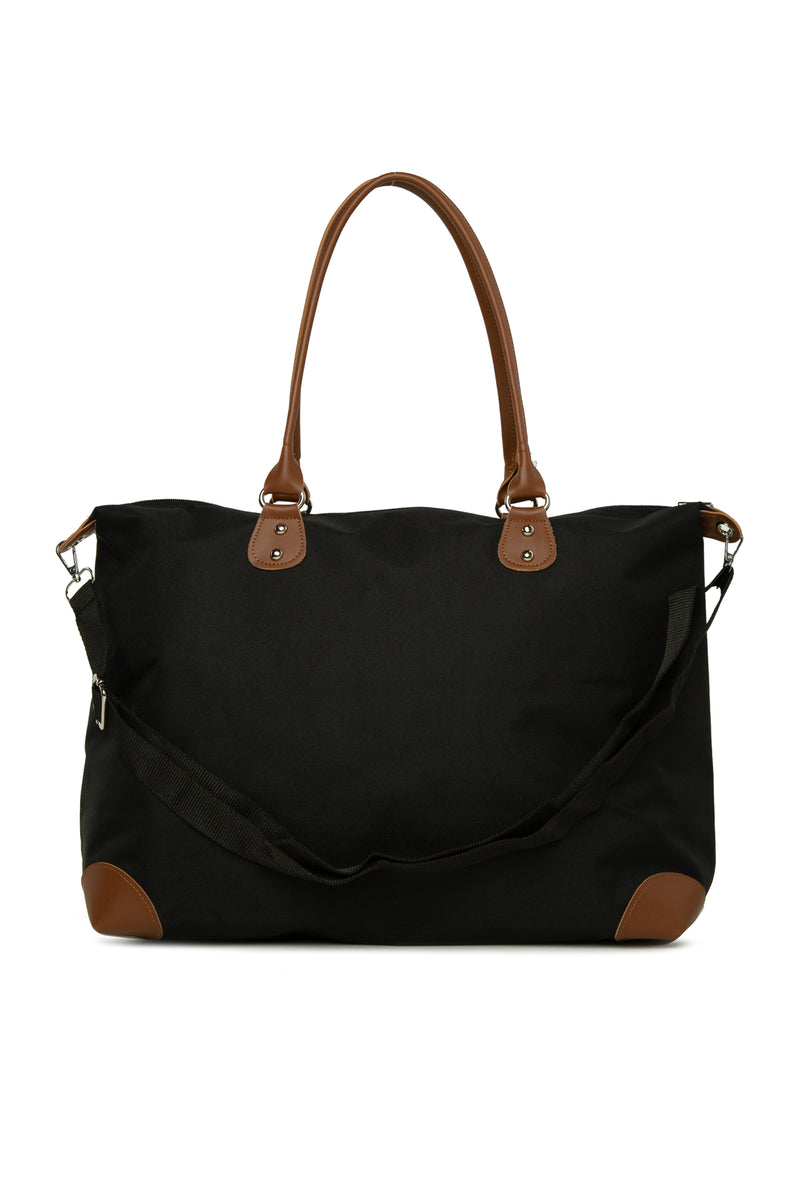 Siyah Baby Bag Baskılı Garnili Anne Bebek Çantası