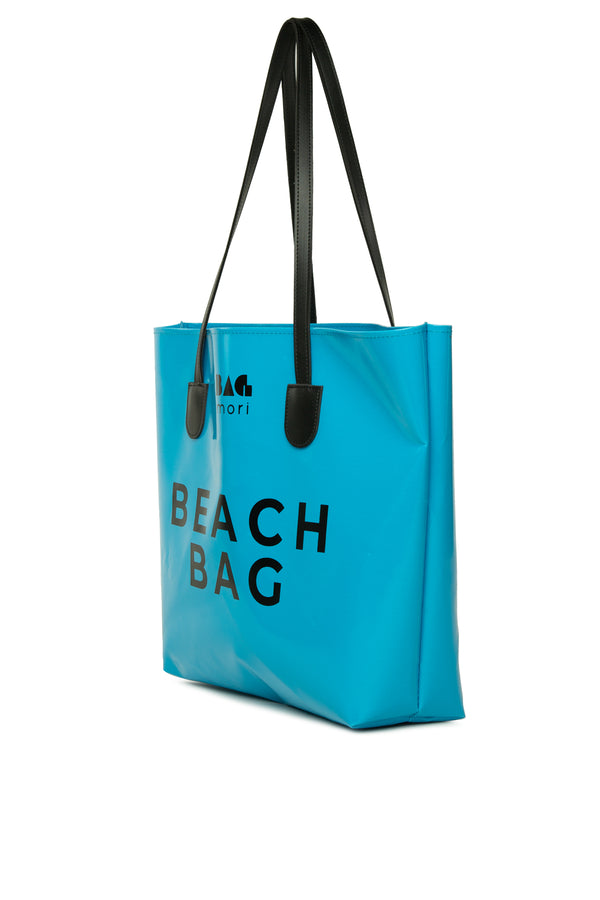 Mavi Beach Bag Baskılı Plaj Çantası