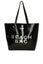 Siyah Beach Bag Baskılı Plaj Çantası