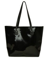 Siyah Beach Bag Baskılı Plaj Çantası