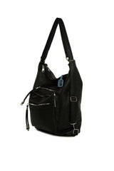 Siyah Beş Gözlü Cepli Salaş Askılı ve Sırt Çantası