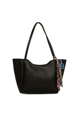 Kahverengi Oval Ağızlı Şallı Çanta