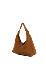 Taba Hakiki Süet Deri Mini Salaş Omuz Çantası