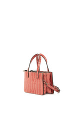 Pembe Parlak Kroko Mini Tasarım Çanta
