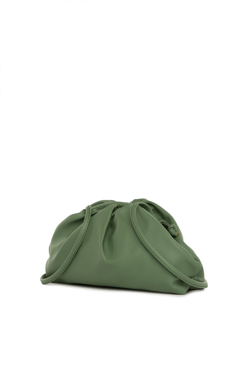 Yeşil Burslu Küçük Bohça Çanta