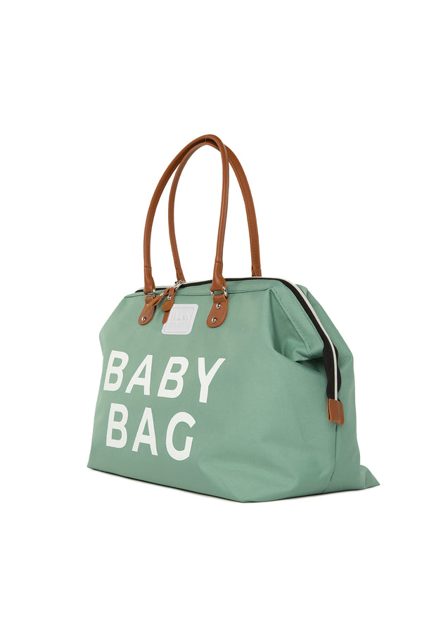 Yeşil Baby Bag Baskılı Bebek Bakım Çantası